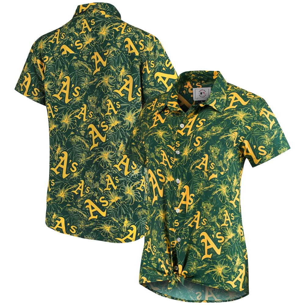 Men's Oakland Athletics Reyn Spooner White Scenic Button-Up Shirt