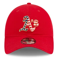 Women's New Era  Red Oakland Athletics 2023 Fourth of July 9TWENTY Adjustable Hat