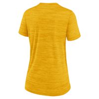 Women's Nike Gold Oakland Athletics Authentic Collection Velocity Performance V-Neck T-Shirt