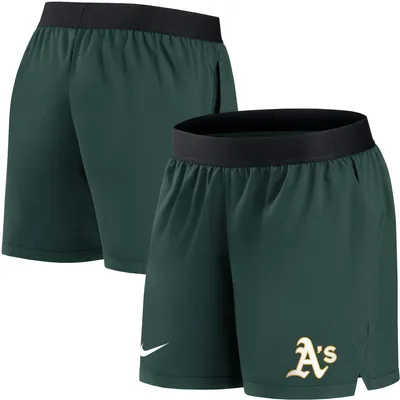 Oakland Athletics Nike Women's Authentic Collection Flex Vent Max Performance Shorts - Green