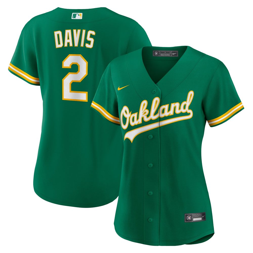 Youth Nike Khris Davis Green Oakland Athletics Alternate Replica Jersey Size: Small