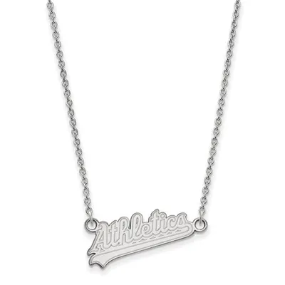 Oakland Athletics Women's Small Sterling Silver Pendant Necklace