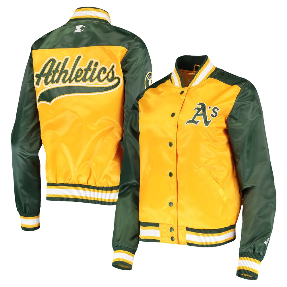 Starter Oakland Athletics Varsity Satin Full-Snap Jacket XL / Athletics Green Mens Outerwear