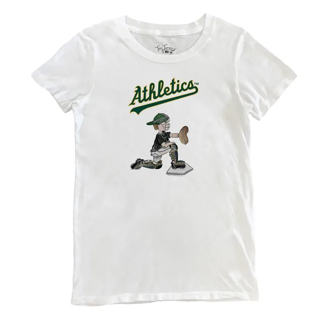 Lids Oakland Athletics Tiny Turnip Women's Fastball 3/4-Sleeve Raglan T- Shirt - White/Black