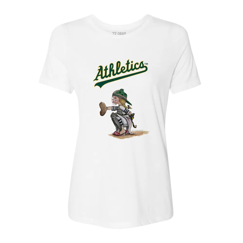 Lids Oakland Athletics Tiny Turnip Women's Kate the Catcher T-Shirt - White