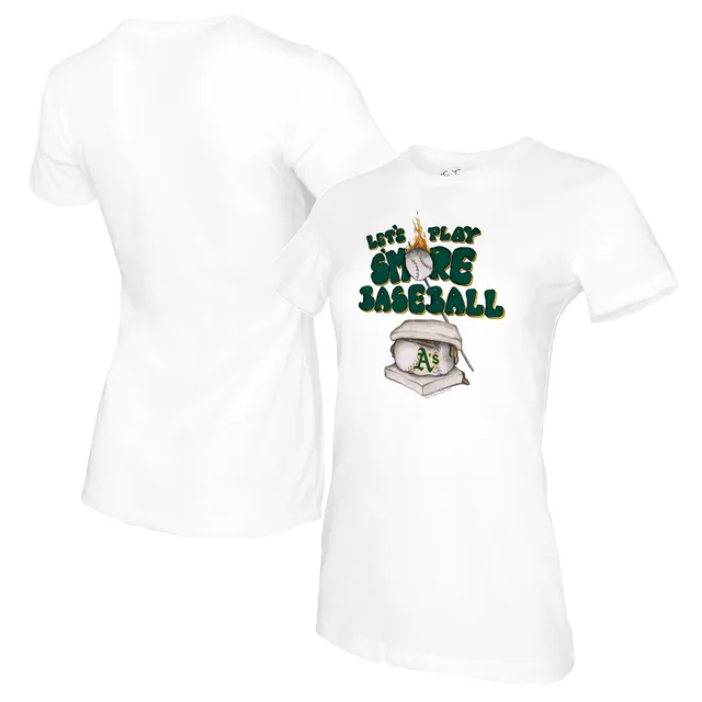 Lids Oakland Athletics Tiny Turnip Toddler Sundae Helmet 3/4-Sleeve Raglan  T-Shirt - White/Black