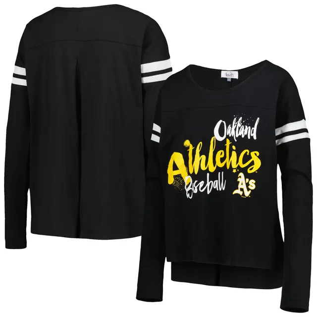 Women's Touch Black New Orleans Saints Plus Size Free Agent Long Sleeve  T-Shirt