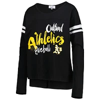 Women's Touch Black Oakland Athletics Free Agent Long Sleeve T-Shirt