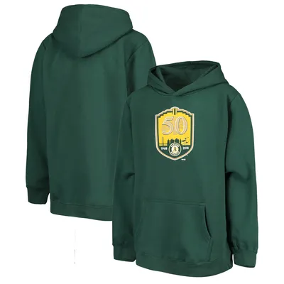 Fanatics Oakland A's Fleece Pullover Mens Hoodie (Green)