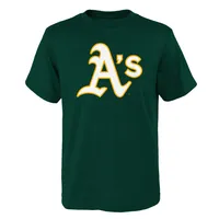 MAJESTIC Youth Majestic Green Oakland Athletics Super Hero T-Shirt