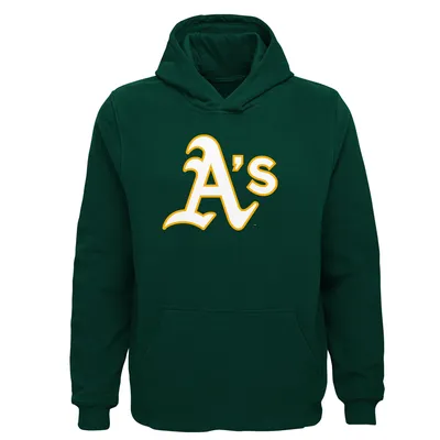 Youth Oakland Athletics Gold Primary Team Logo Pullover Hoodie