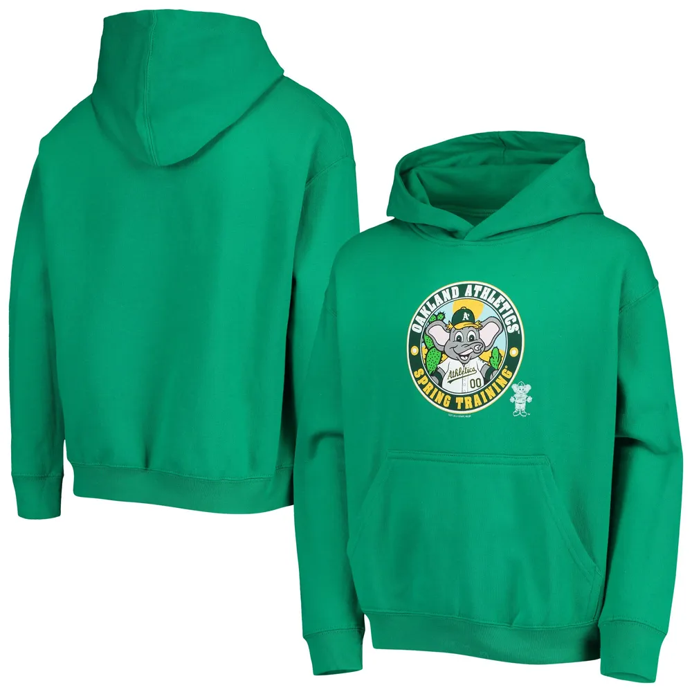 Lids Oakland Athletics Majestic Youth Mascot Pullover Hoodie - Green