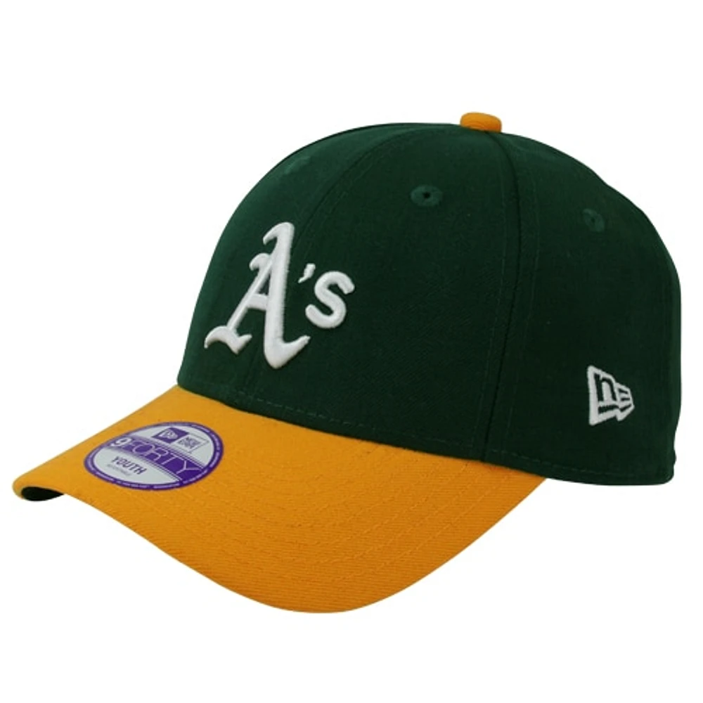 Youth New Era Green Athletics The League 9Forty Adjustable Hat