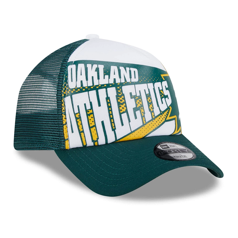 Youth New Era Green Oakland Athletics Boom 9FORTY Adjustable Hat