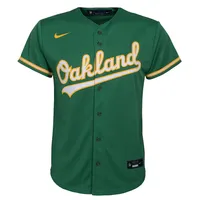 Maillot réplique alternatif vert pour jeunes des Oakland Athletics de Nike