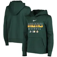 Oakland Athletics Nike Youth Authentic Collection Fleece Performance Pullover  Hoodie - Green