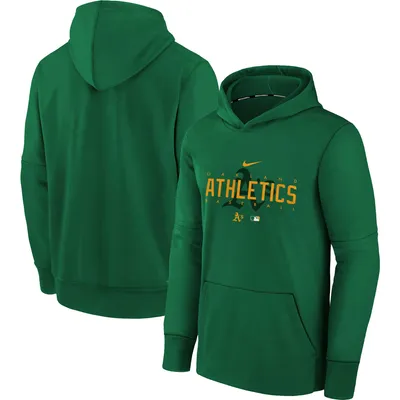Oakland Athletics Nike Youth Pregame Performance Pullover Hoodie - Green