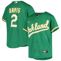 Maillot réplique alternatif vert de Khris Davis des Oakland Athletics pour jeunes Nike