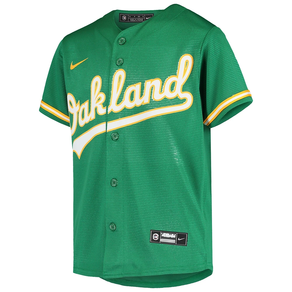 Maillot réplique alternatif vert de Khris Davis des Oakland Athletics pour jeunes Nike