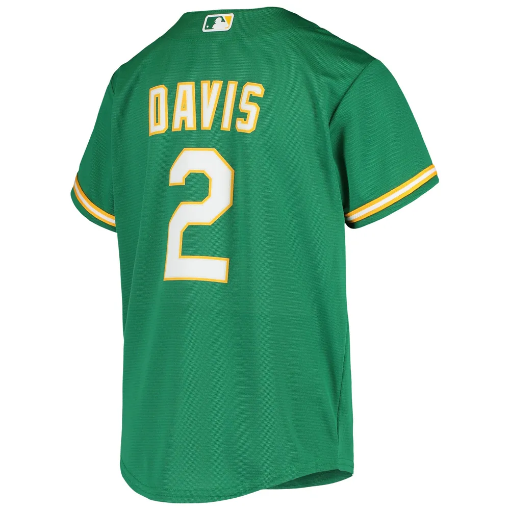 Maillot réplique alternatif vert de Khris Davis des Oakland Athletics pour jeunes Nike