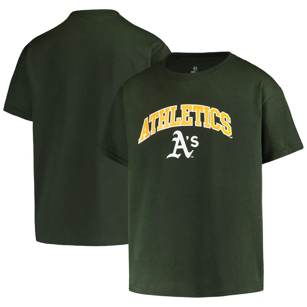 Youth Stitches Gray/Green Oakland Athletics Team Jersey