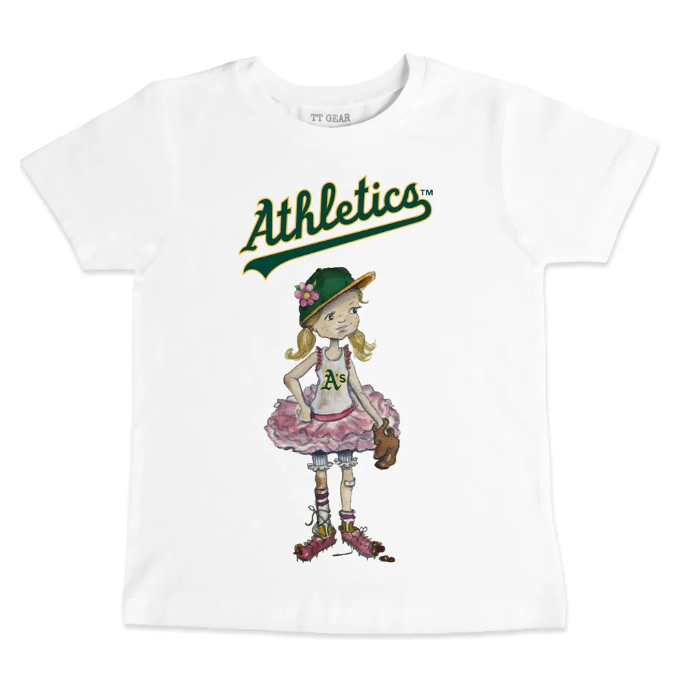 Oakland Athletics Baseball Bow Tee Shirt Women's XL / White