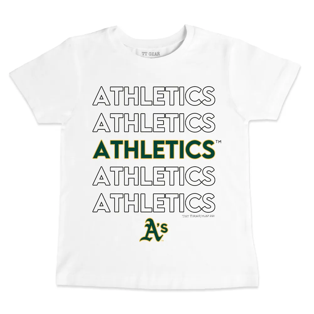 Oakland Athletics Stacked Tee Shirt 4T / Black