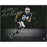 Charles Woodson Oakland Raiders Autographed 11" x 14" Spotlight Photograph with "HOF 21" Inscription