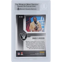 Carte Panini 2022 autographiée par Charles Woodson Oakland Raiders #FB-CW Beckett Fanatics Witnessed Authenticated Card avec l'inscription "HOF 21"