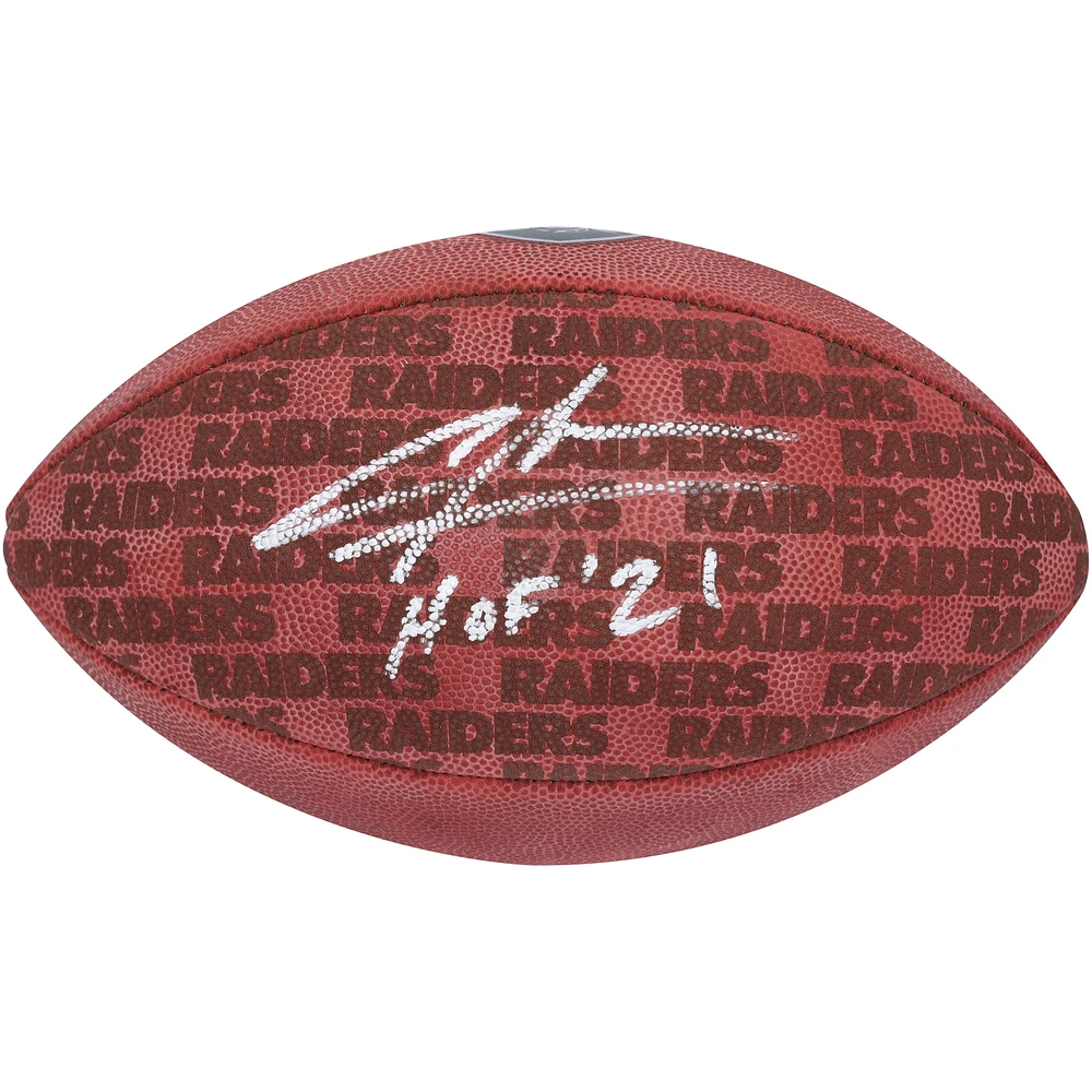 Charles Woodson Oakland Raiders Autographed Duke Showcase Football with "HOF 21" Inscription