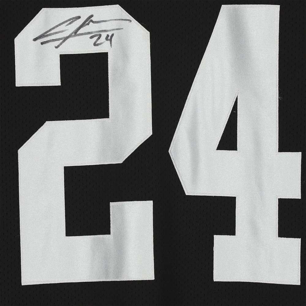 Maillot authentique Mitchell & Ness autographié par Charles Woodson Oakland Raiders