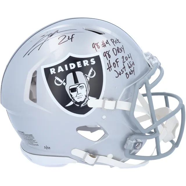 Autographed Las Vegas Raiders Charles Woodson Fanatics Authentic Half &  Half Riddell Speed Replica Helmet - Signature