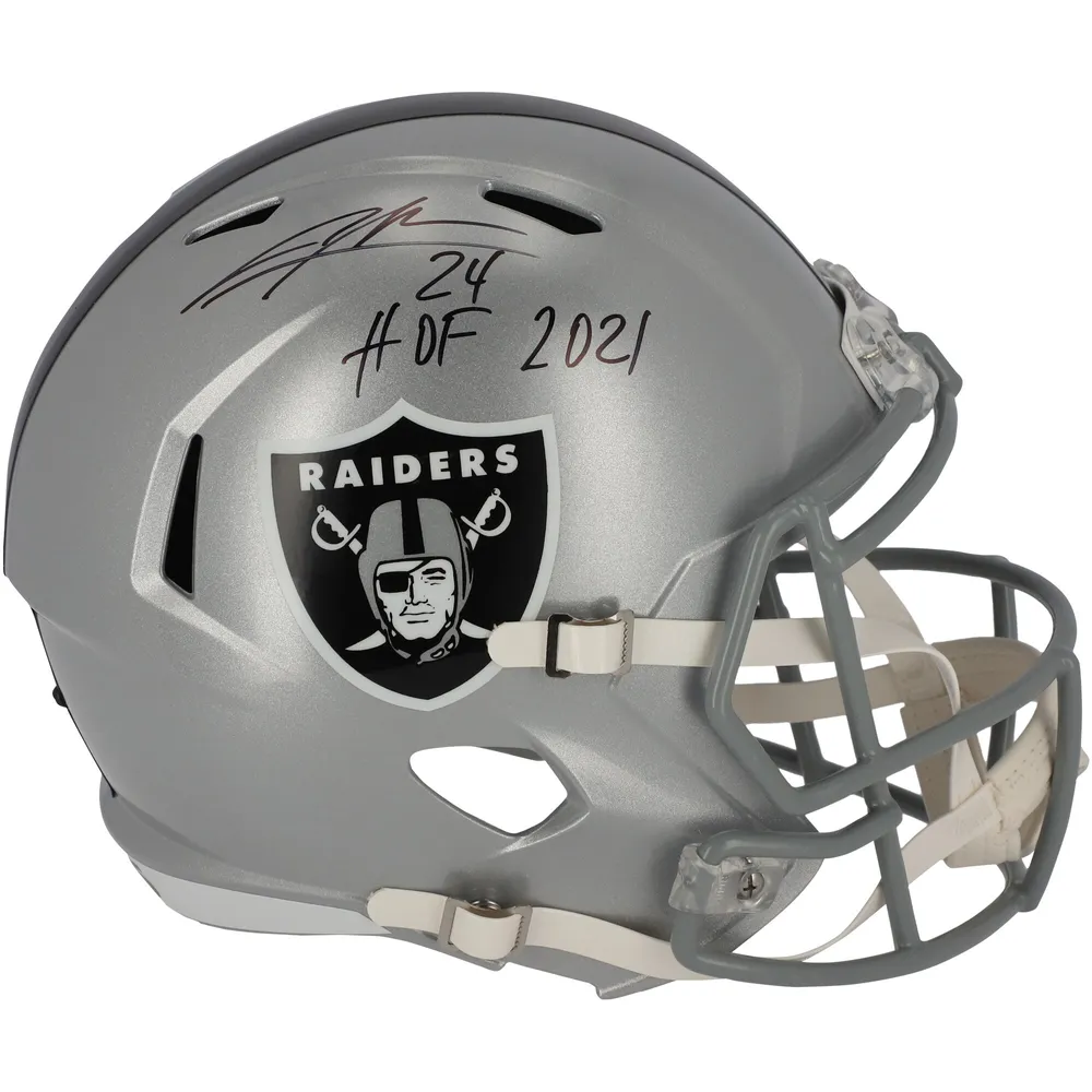 Lids Charles Woodson Oakland Raiders Fanatics Authentic Autographed Riddell  Speed Replica Helmet with 'HOF 21' Inscription