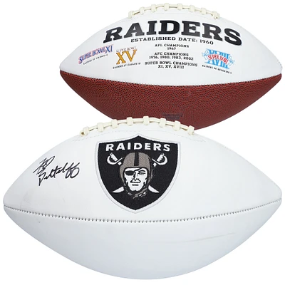 Fred Biletnikoff Oakland Raiders Autographed White Panel Football