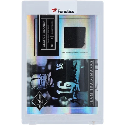 V106832 OakRaid George Blanda Oakland Raiders Carte dédicacée 2007 Leaf Limited 2 Color Relic #TT-28 #9/15 George Blanda AUT LEF TRADING CARDS 45672 AUTTRC CA01F06952