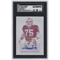 Howie Long Oakland Raiders Autographed 2013 Topps Supreme Printing Plate #SA-HL #1/1 SGC Authenticated Auto 10 Card