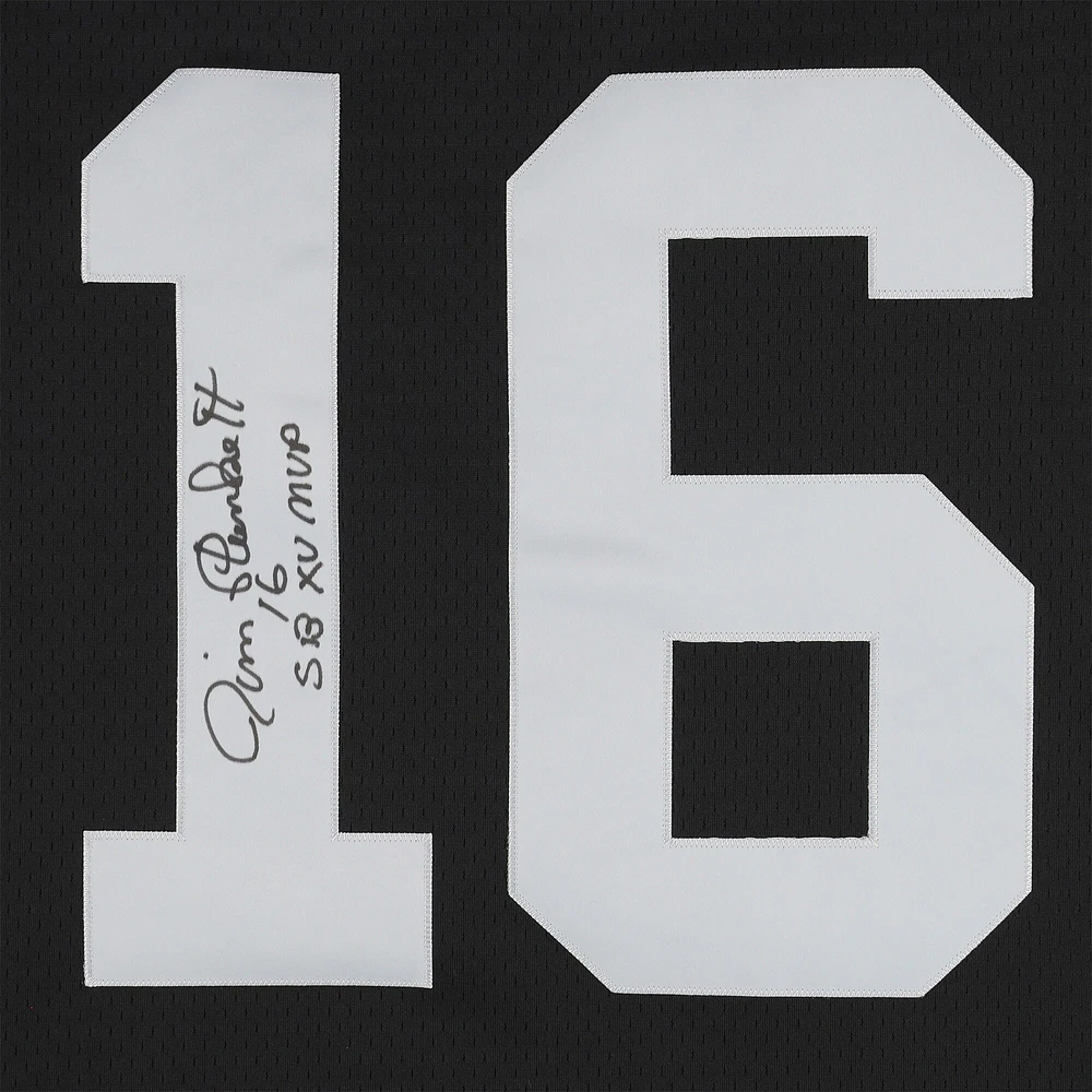 Jim Plunkett Oakland Raiders Autographed Black Jersey with "SB XV MVP" Inscription
