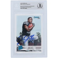 Josh Jacobs Oakland Raiders Autographed 2019 Panini Donruss Rated Rookie #308 Beckett Fanatics Witnessed Authenticated Rookie Card 