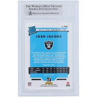 Josh Jacobs Oakland Raiders Autographed 2019 Panini Donruss Rated Rookie #308 Beckett Fanatics Witnessed Authenticated Rookie Card 
