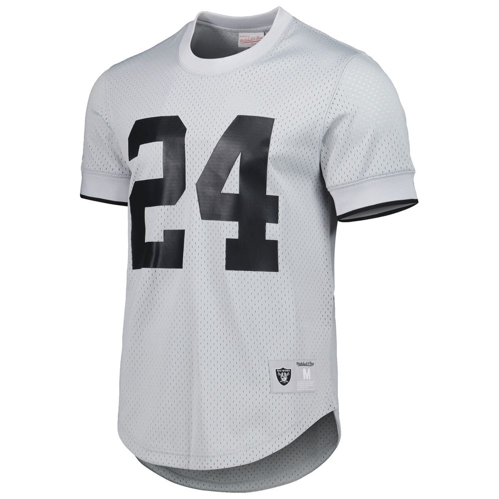 Men's Mitchell & Ness Charles Woodson Gray Oakland Raiders Retired Player Name Number Mesh Top