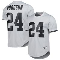 Men's Mitchell & Ness Charles Woodson Gray Oakland Raiders Retired Player Name Number Mesh Top