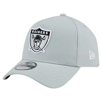 Men's New Era  Gray Oakland Raiders Gridiron Classics A-Frame 9FORTY Adjustable Hat