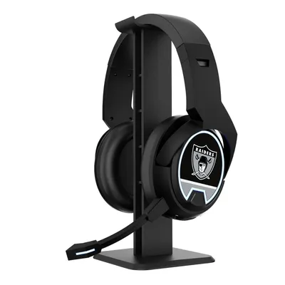 Oakland Raiders Logo Wireless Bluetooth Gaming Headphones & Stand