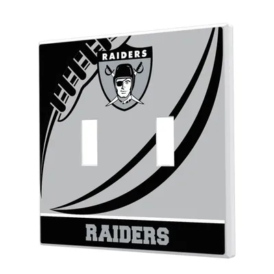 Oakland Raiders Passtime Design Double Toggle Lightswitch Plate