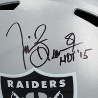 Tim Brown Oakland Raiders Autographed Riddell Speed Replica Helmet with "HOF 15" Inscription