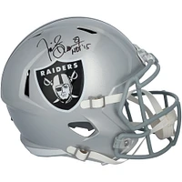 Tim Brown Oakland Raiders Autographed Riddell Speed Replica Helmet with "HOF 15" Inscription