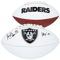 Tim Brown Oakland Raiders Autographed White Panel Franklin Football with "HOF 15" Inscription
