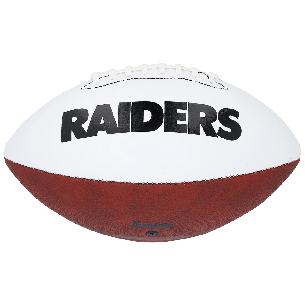 Tim Brown Oakland Raiders Autographed White Panel Franklin Football with "HOF 15" Inscription