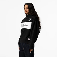 Women's Mitchell & Ness Black Oakland Raiders Quarter-Zip Jacket