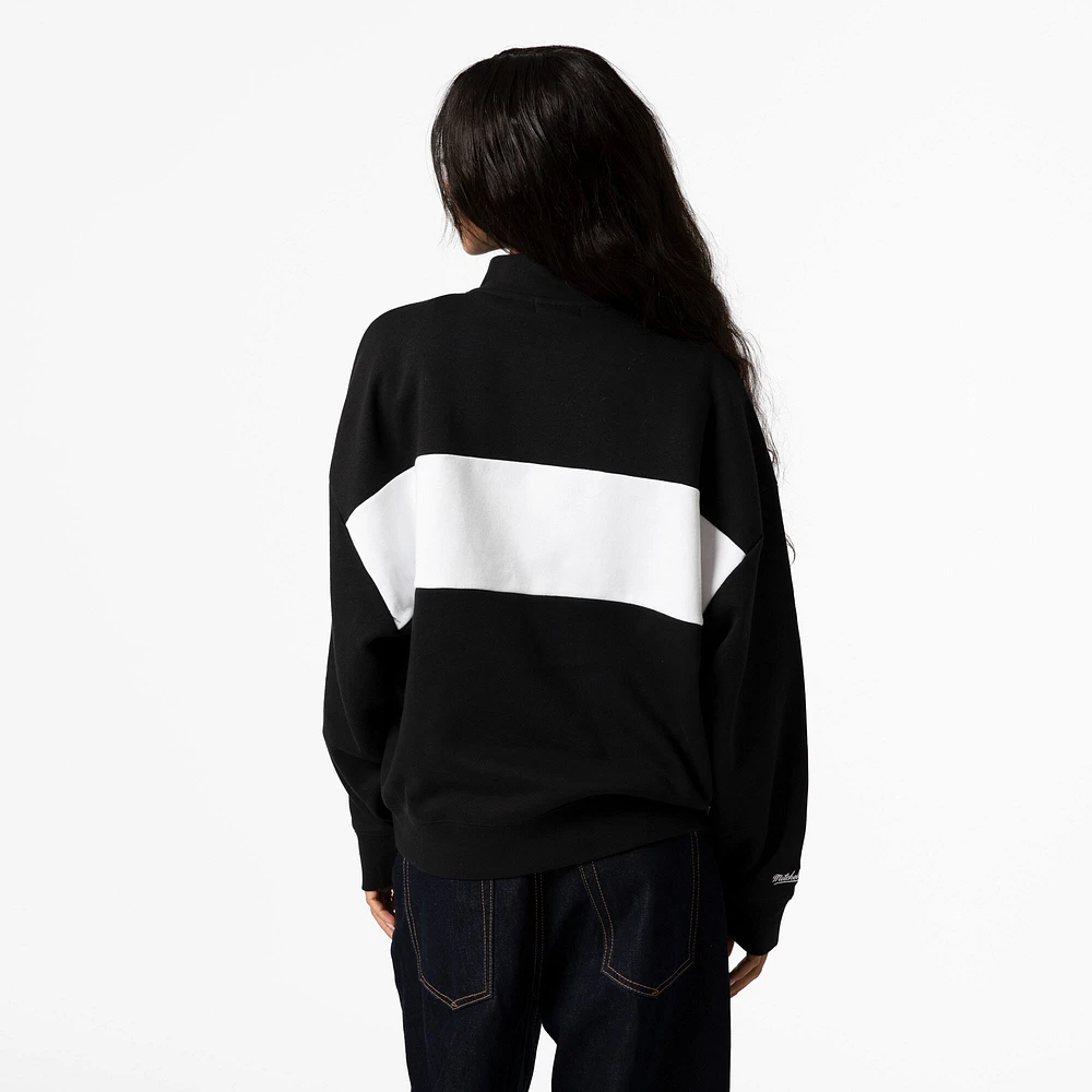 Women's Mitchell & Ness Black Oakland Raiders Quarter-Zip Jacket